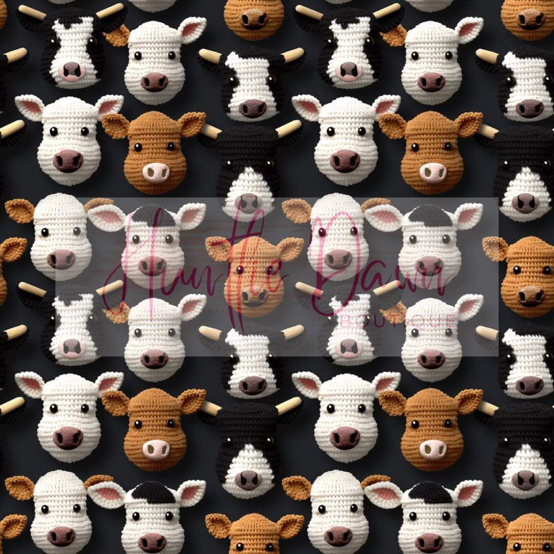 Embroidered cow