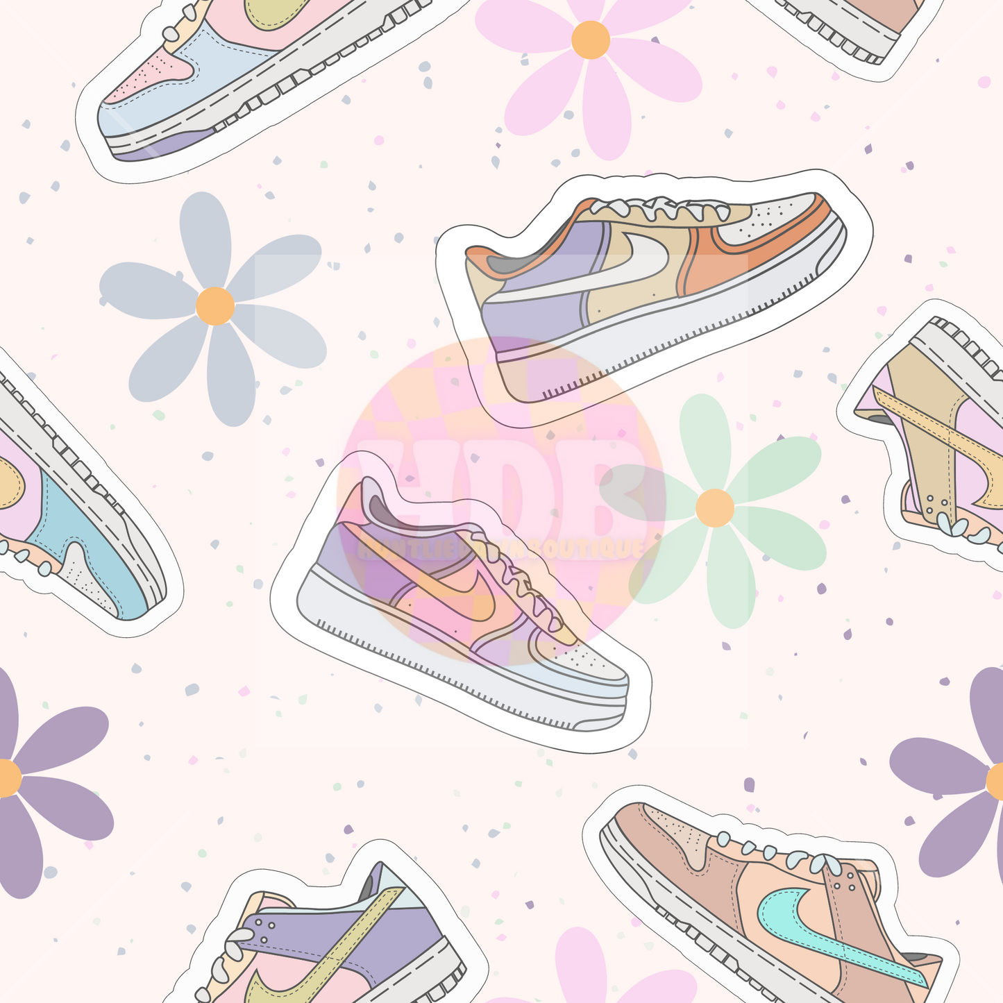 Swoosh floral