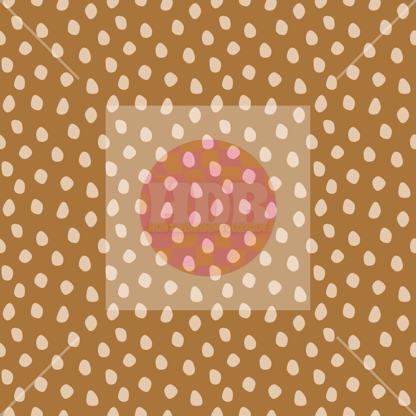 Polka dots on brown