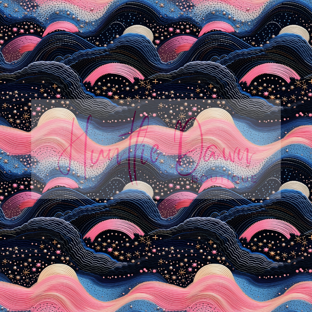 Pink and purple waves