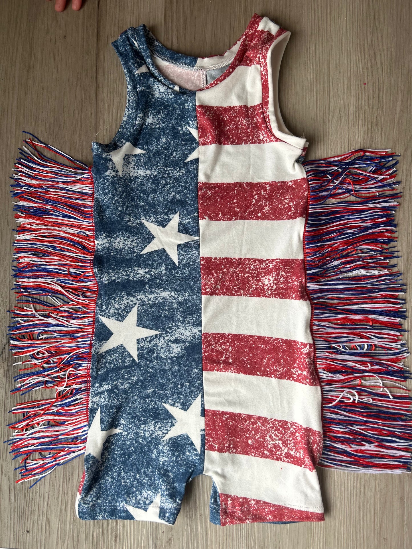 Rts 4th of July Ollie romper 4t please only select 4t for size