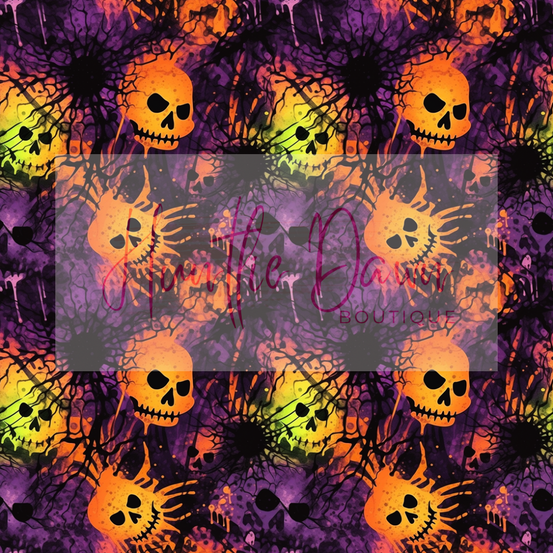 Skull tie dye