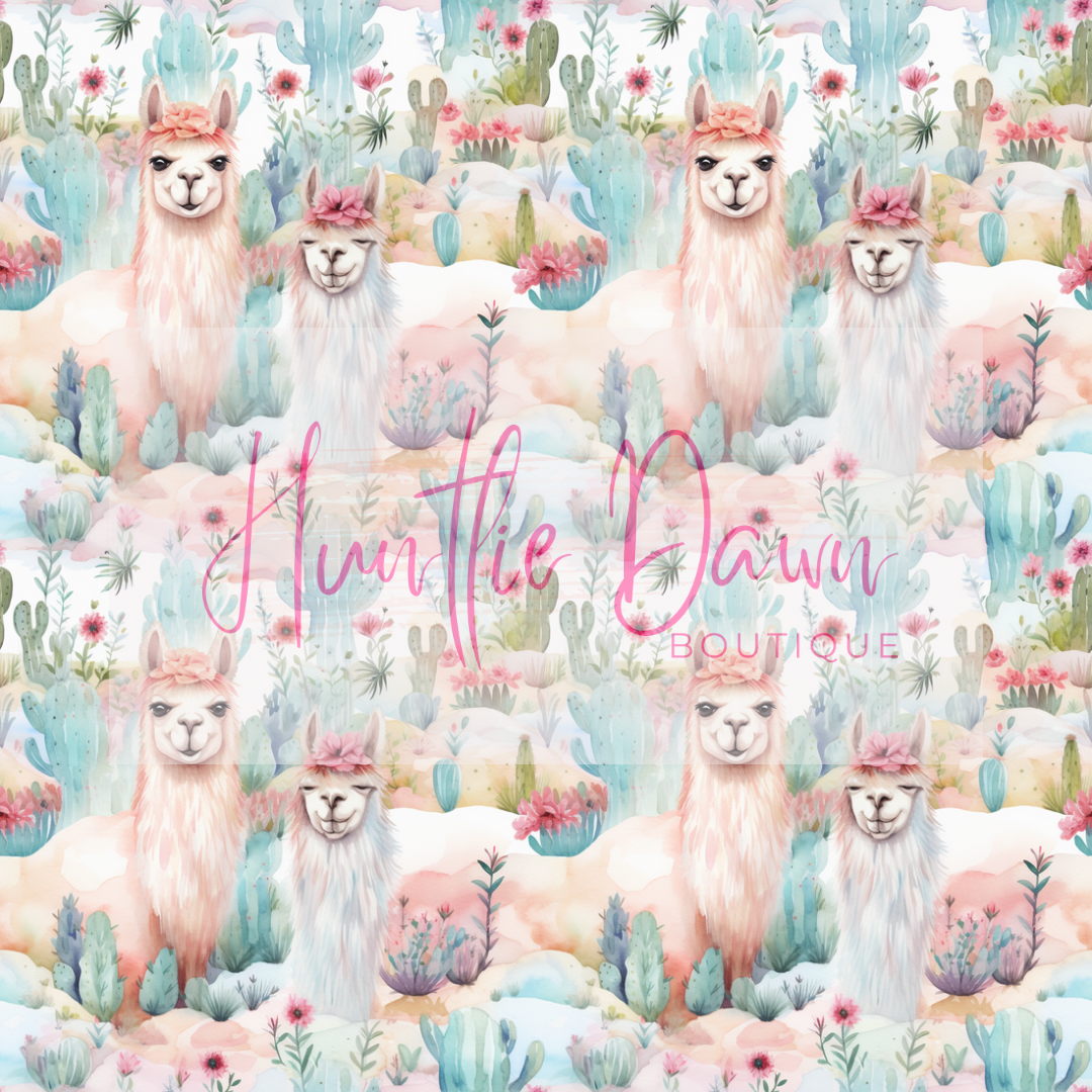 Watercolor llamas