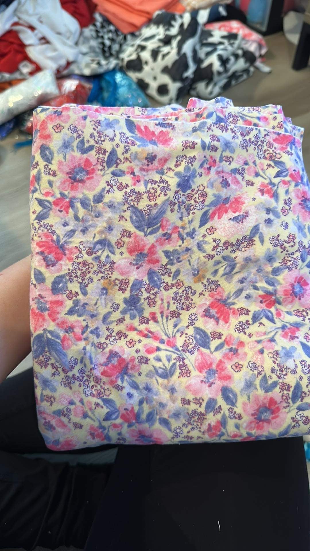 Pink floral peplum