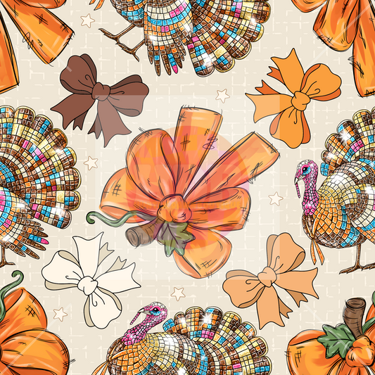 Faux rhinestone turkey