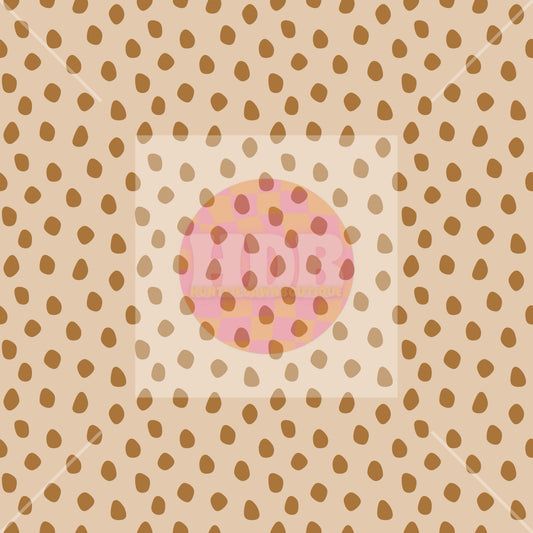 Polka dots on tan