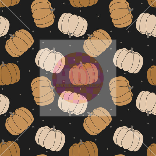 Pumpkins on black