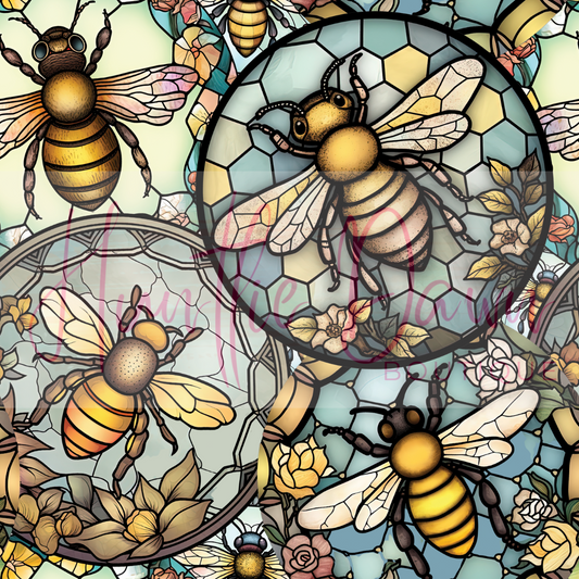 Stained glass bees
