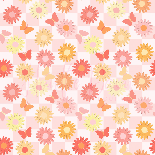 Butterflies and flowers