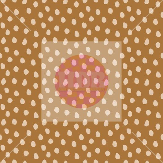 Polka dots on brown