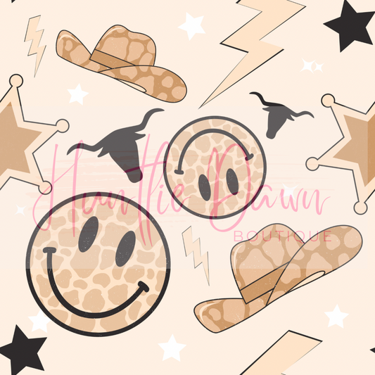 Tan smilies and cowboy hats