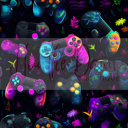 Neon game controllers